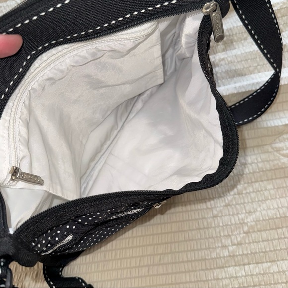 Black & White Expandable Dotted LeSportsac Wet Bag - Picture 5 of 12